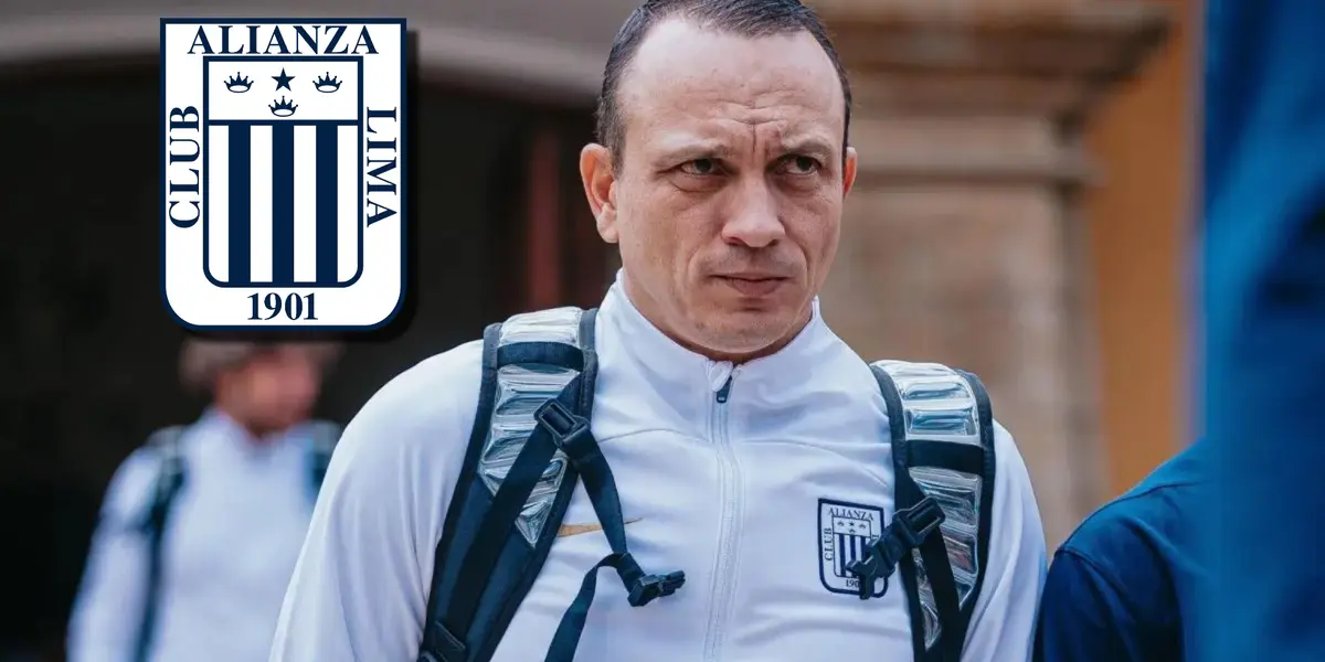 Alejandro Restrepo llegando al partido de Alianza Lima frente a Boys