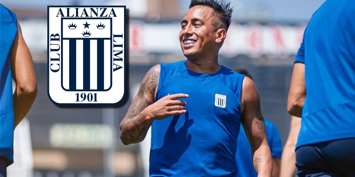 Christian Cueva cuando estaba entrenando en Alianza Lima