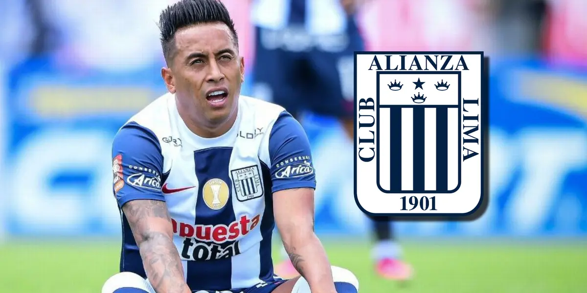 Christian Cueva jugando en Alianza Lima durante la temporada 2023