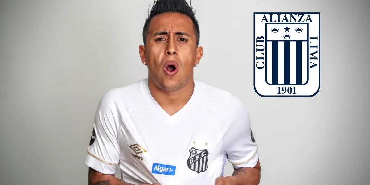 Christian Cueva llegó a jugar en Santos de Brasil