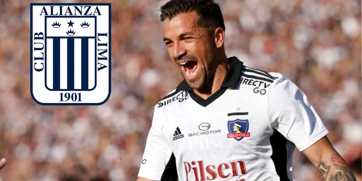 Gabriel Costa con la camiseta de Colo Colo años atrás