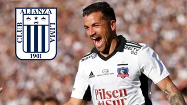 Gabriel Costa con la camiseta de Colo Colo años atrás