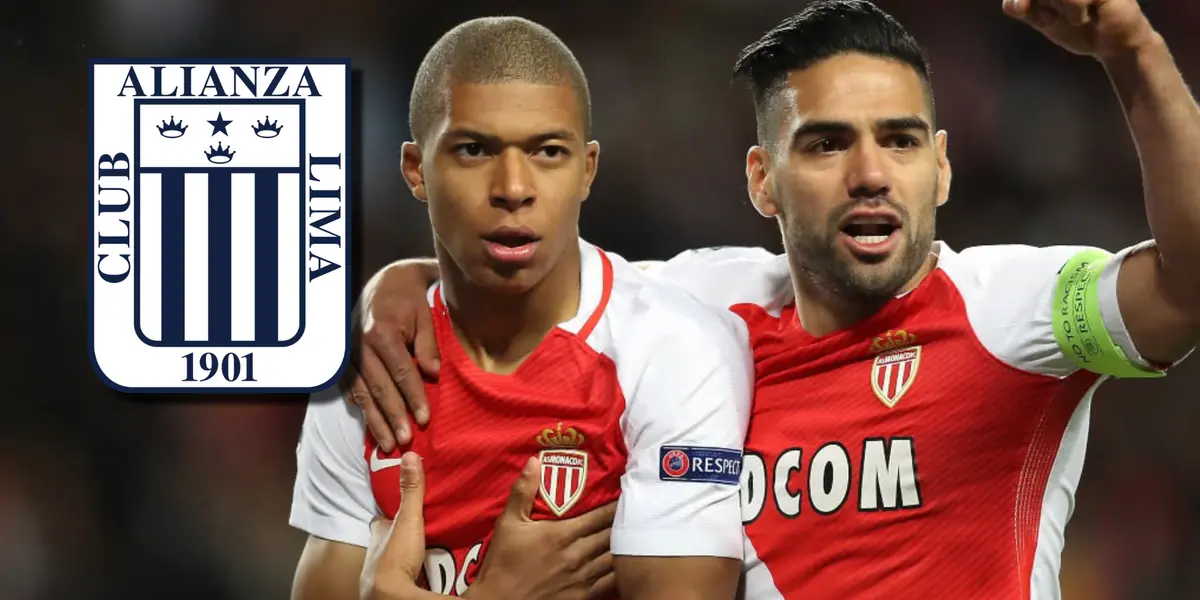 Kylian Mbappe y Radamel Falcao en su etapa en Mónaco de Francia