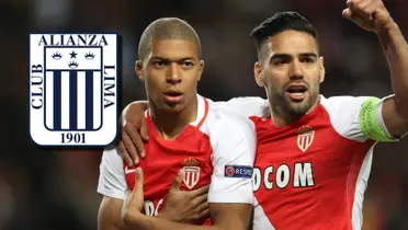 Kylian Mbappe y Radamel Falcao en su etapa en Mónaco de Francia