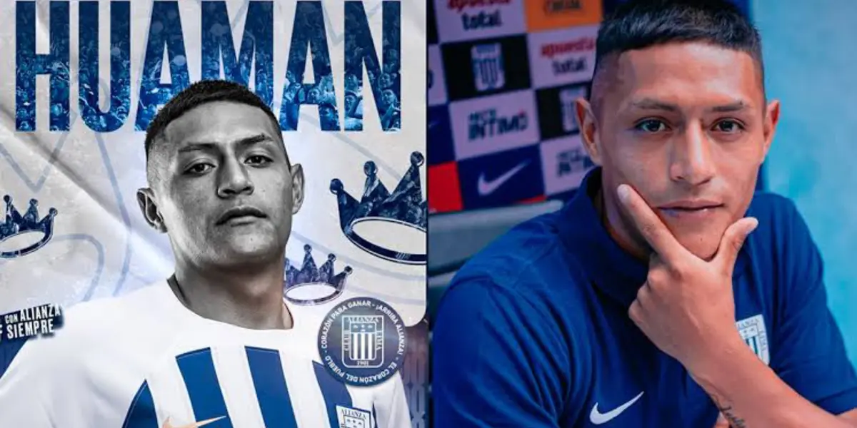 Marco Huamán en su presentación oficial con Alianza Lima