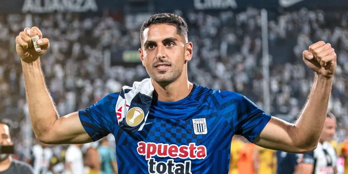 Pablo Sabbag celebrando tras una victoria de Alianza Lima en la Liga 1