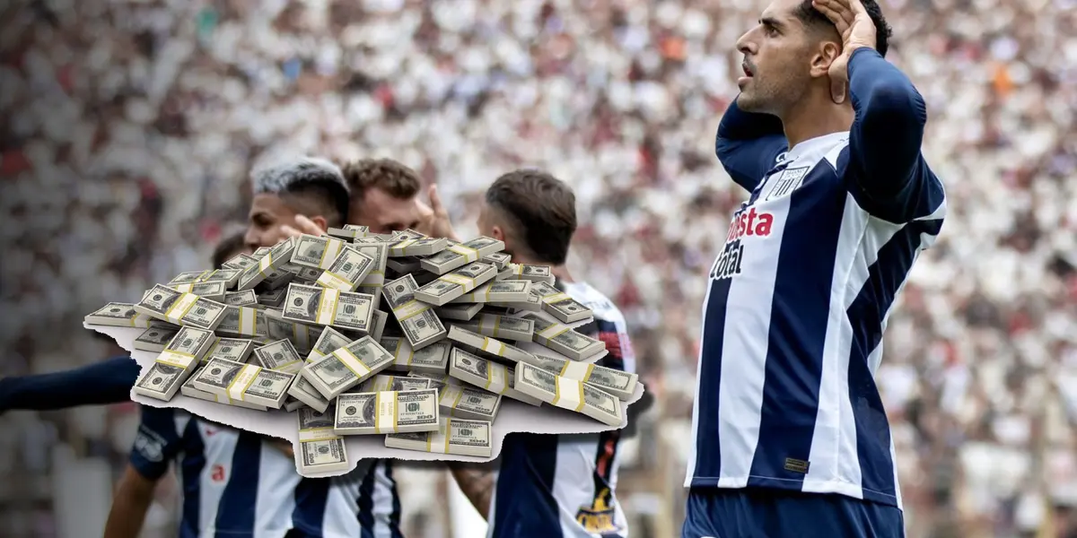 Pablo Sabbag celebrando un gol en el Estadio Monumental