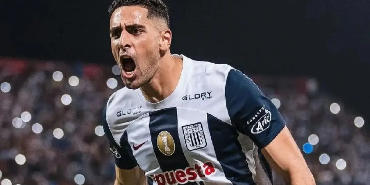 Pablo Sabbag gritando uno de sus goles con Alianza Lima